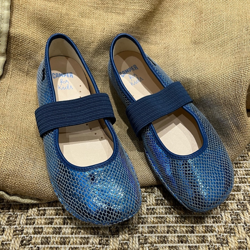 Camper for Kids, Blue, Ballerina, Slip on, Size 33 (1.5 US)